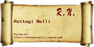 Rettegi Nelli névjegykártya
